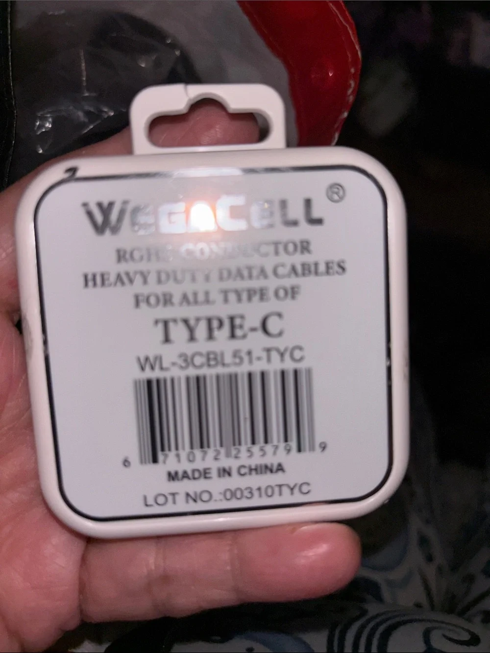 Red Type-C Fast Charging Data Cable
